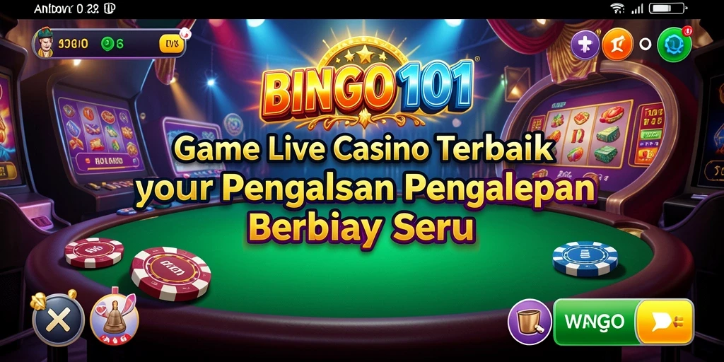 Tampilan gameplay menarik dalam BINGO101 di kasino live.