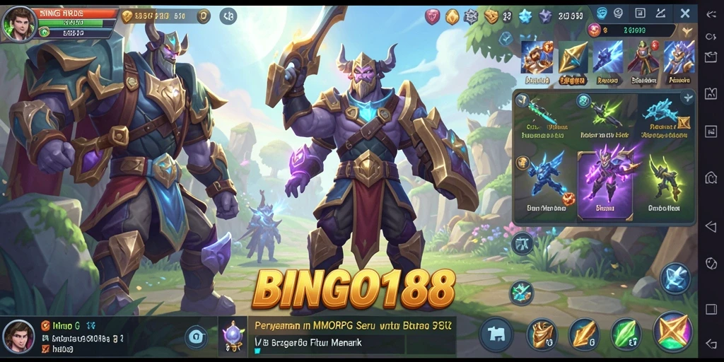 Gambar gameplay BINGO188 menunjukkan aksi seru dalam permainan MMORPG.
