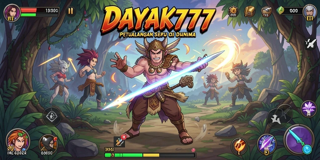 Screenshot utama DAYAK777 menampilkan aksi seru dalam gameplay Anime.