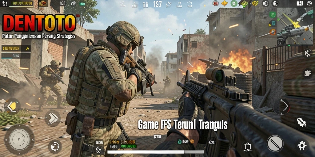 Tampilan gameplay menegangkan dalam DENTOTO saat bertempur di arena.