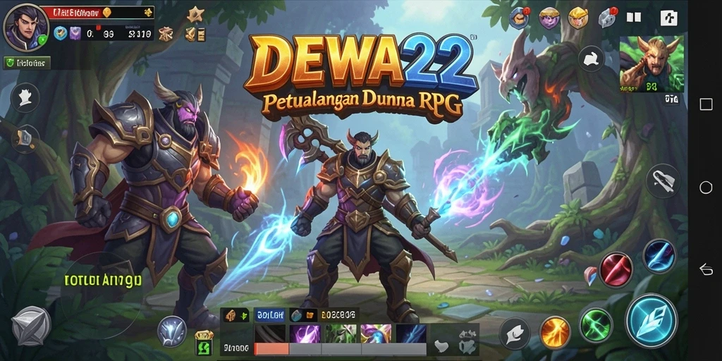 Tampilan gameplay DEWA22 dengan pertarungan seru dan eksplorasi dunia RPG.