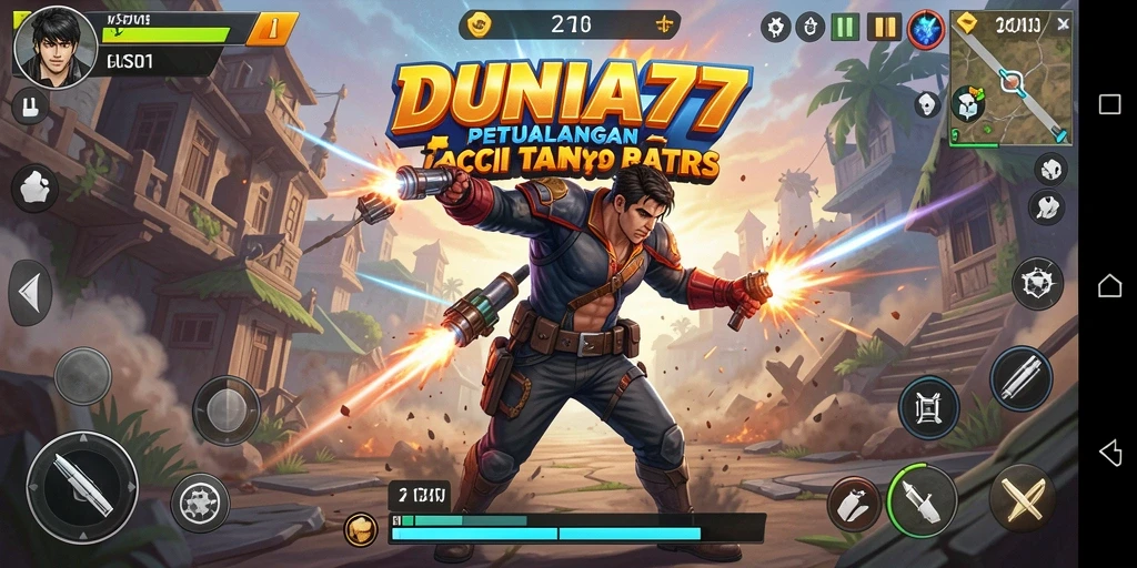 Tampilan permainan DUNIA77 yang penuh aksi dan tantangan.