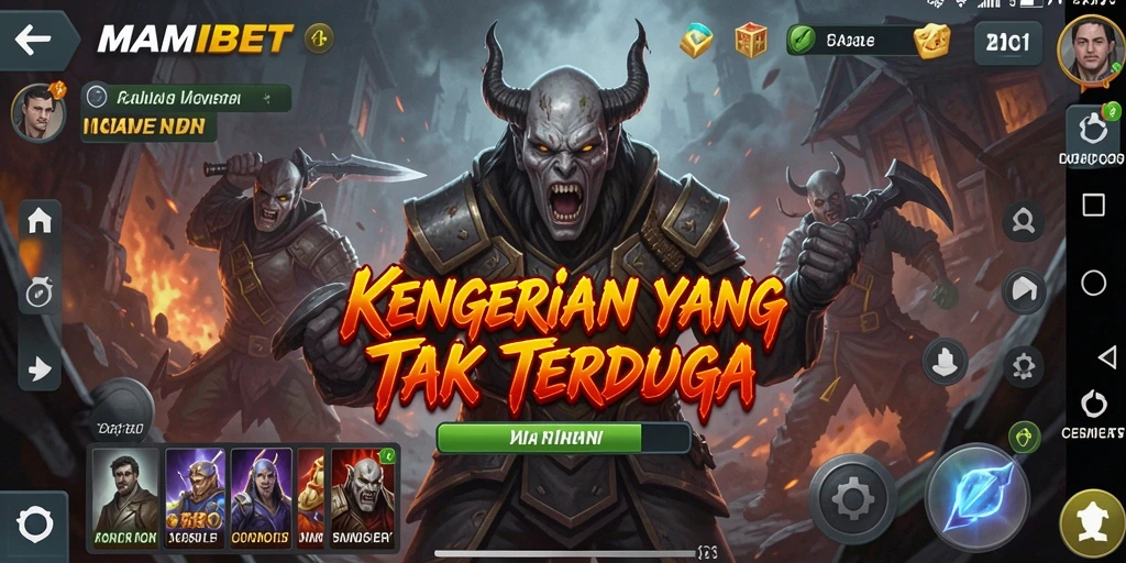 Tampilan gameplay MAMIBET dengan atmosfer kengerian yang mencekam.