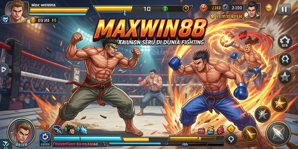 Screenshot gameplay <strong>MAXWIN88</strong> menampilkan aksi pertarungan yang intens dan mendebarkan.
