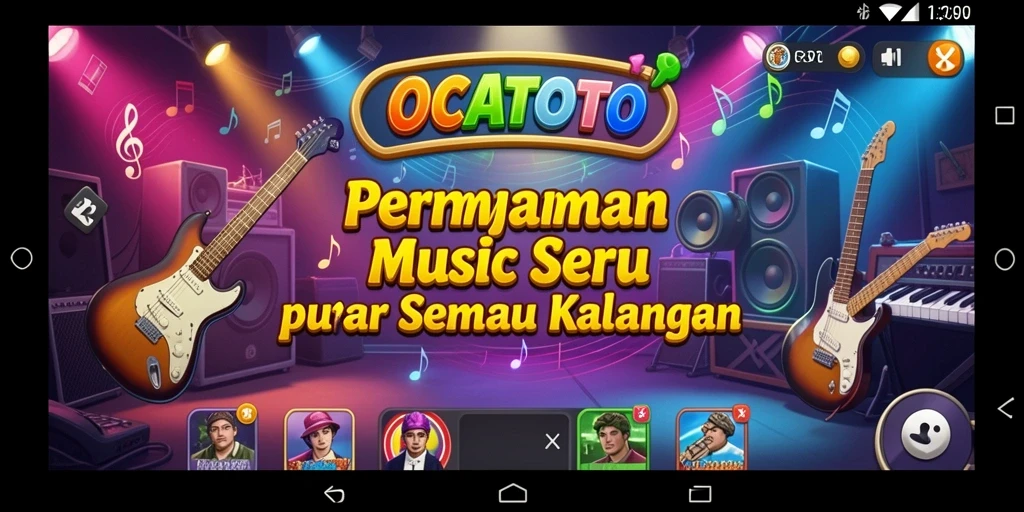 Gameplay seru OCATOTO dengan musik yang menarik dan interaktif.
