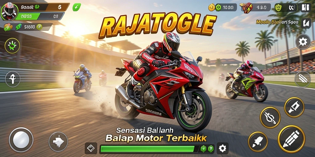 Screenshot utama RAJATOGEL menampilkan momen balap yang mendebarkan.