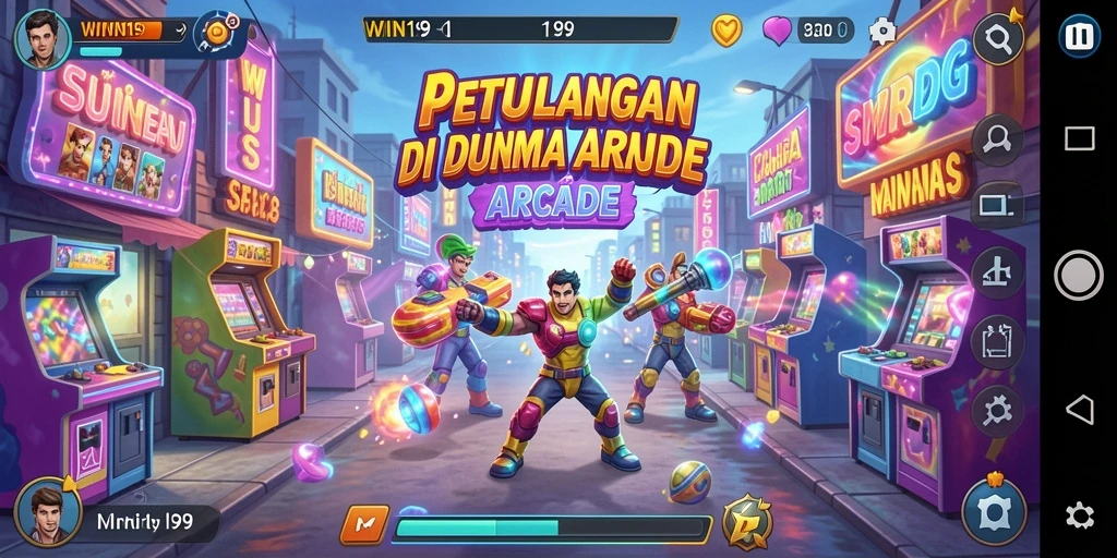 Screenshot gameplay WIN199 yang menunjukkan momen seru dalam permainan Arcade.